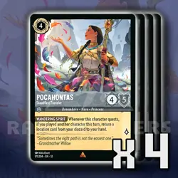 Pocahontas Steadfast Traveler 171/204 x4 R Wilds Unknown Disney Lorcana - Image 1