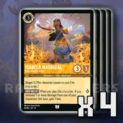 Isabela Madrigal Such a Lovely Voice 16/204 x4 UC Wilds Unknown Disney Lorcana - Image 1