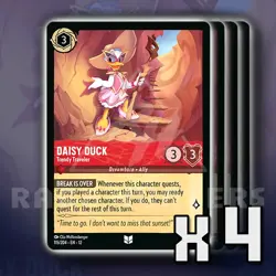 Daisy Duck Trendy Traveler 115/204 x4 UC Wilds Unknown Disney Lorcana - Image 1
