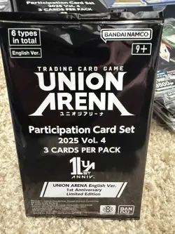 Union Arena Participation Card Set 2025 Vol 4 Sealed Pack 3 Cards English - Image 1