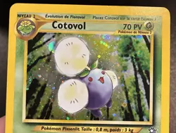 RARE Cotovol 7/111 Neo Genisis Holo French Pokemon Card TCG MP 2001 Jumpluff - Image 2