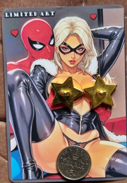Double sided Anime Waifu Doujin card Spicy Lewd Hot Custom Extremely Rare - Image 1