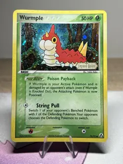 Wurmple 70/92 Legend Maker Reverse Holo Common Pokemon Card Stamped MP - Image 1