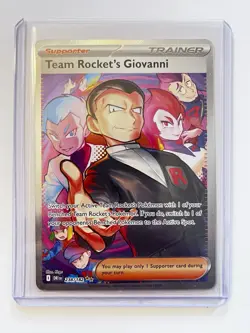 Pokemon Destined Rivals Team Rockets Giovanni Special Illustration Rare 238/182 - Image 1