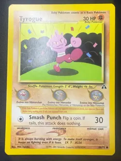 Tyrogue 66/75 | Neo Discovery WOTC Vintage Pokemon Card | NM - Image 1