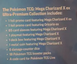 Pokemon Mega Charizard X ex UltraPremium Collection Box 65 Card Sleeves NEW - Image 3