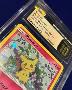 CGC Pristine 10 Mimikyu *SWIRL* #SM163 Team Up Blister Promo 2019 Pokemon - Image 3