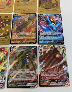 Pokemon Gold Metal Card Lot 16 Charizard Mewtwo VMAX GX Display Cards - Image 5