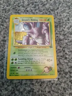 Pokemon TCG Giovanni's Nidoking Holo Rare Card 7/132 Gym Challenge - Image 1