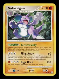 Pokemon Card Nidoking 29/111 Rising Rivals DP Platinum Vintage Rare MP 2009 - Image 1
