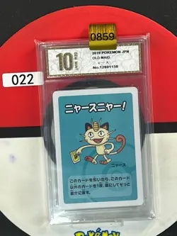Grade10 2019 Pokemon Meowth Playing Card Japanese Old Maid - Image 1