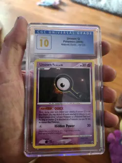 (POP 1) CGC 10 PRISTINE UNOWN Q 49/100 Majestic Dawn Pokemon Card 2008 - Image 2