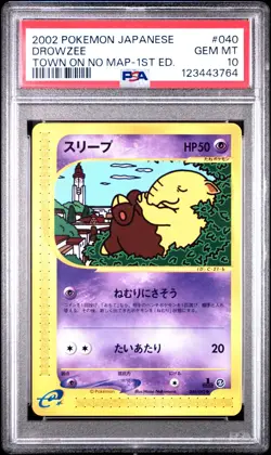 POP 42 - PSA 10 Drowzee Town on No Map 1st Ed 040/092 GEM MINT Japanese Card - Image 1
