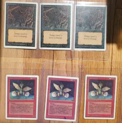 Unlimited 9 Card Lot MTG, Dragon Whelp, Fire Elemental, Evil Presence, LP, MP - Image 2