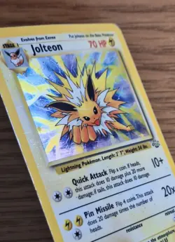 MP Jolteon Holo Rare Pokemon Card WOTC TCG 4/64 Jungle Set Vintage - Image 2
