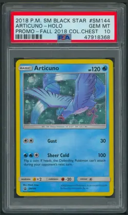Pokemon 2018 Collectors Chest Articuno SM144 Holo Black Star Promo SM144 PSA 10 - Image 1