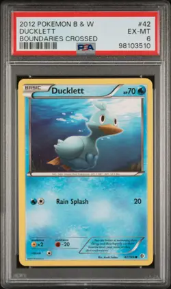 2012 POKEMON B&W BOUNDARIES CROSSED #42 DUCKLETT 1ST CARD PSA GRADED POP 1 ONLY! - Image 1