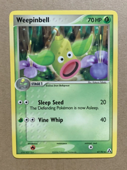 Weepinbell 47/92 EX Legend Maker - Uncommon Pokemon Card - NM/Mint - Image 1