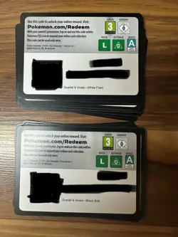 530 Pokemon Live Code Cards (New/unused) - Image 1