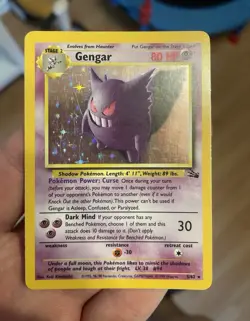 Gengar 5/62 Fossil Holo Rare Unlimited 1999 English Pokemon TCG Card - Image 1