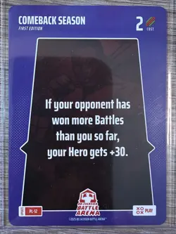 2025 BO JACKSON BATTLE ARENA PLAY CARD: COMEBACK SEASON SSP #PL-12 - Image 1