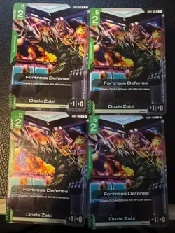FORTRESS DEFENSE GD01-106 R GUNDAM CARD GAME x4 playset - Image 1