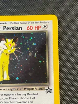 Pokemon Card - Dark Persian WOTC Black Star Promo 17 Holo MP SWIRL - Image 5