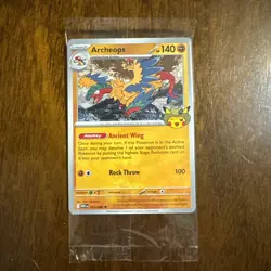 Pokemon Chicago Field Museum - Fossil Exhibit Archeops Promo Card SEALED - Image 1