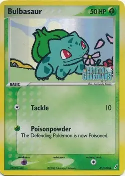 Pokemon TCG Bulbasaur EX Crystal Guardians 45/100 Reverse Holo Common - Image 1
