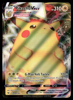 Pokemon Cards Pikachu VMAX 044/185 Vivid Voltage Ultra Rare LP - Image 1