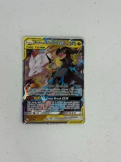 Reshiram & Zekrom GX Holo 157/236 NM SM - Cosmic Eclipse Pokemon Card - Image 1