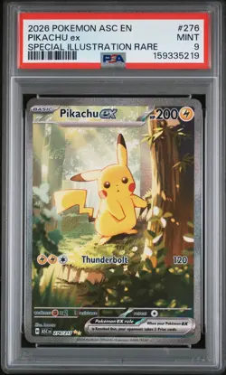 PSA 9 Pikachu ex Ascended Heroes SIR Full Alt Art Pokemon Card #276 - Image 1