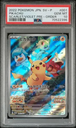 PSA 10 Pikachu 001/SV-P Promo Pokemon Card Japanese Scarlet & Violet GEM MINT - Image 1