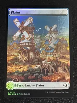 MTG Lorwyn Eclipsed Plains Full Art Foil 0274 NM - Image 1