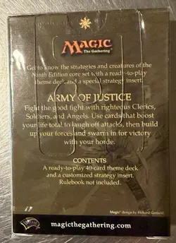 Magic The Gathering Ninth Edition Core Set Army Of Justice Factory Sealed - Image 2
