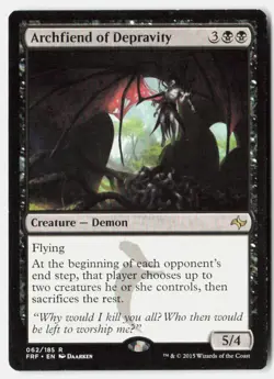 Archfiend of Depravity 62 Rare Fate Reforged Magic: The Gathering Near Mint - Image 1
