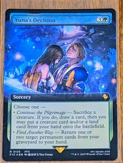 Magic MTG Final Fantasy Yuna's Decision #125 *FOIL* Extended Art Commander Rare - Image 1