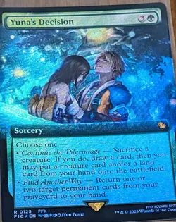 Magic MTG Final Fantasy Yuna's Decision #125 *FOIL* Extended Art Commander Rare - Image 2