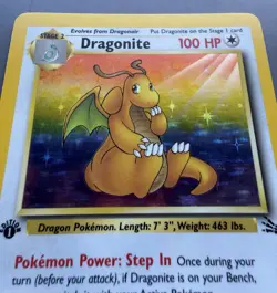 Pokemon Dragonite 4/62 Holo Fossil 1st Edition NEVER PLAYED Grade It! - Image 4