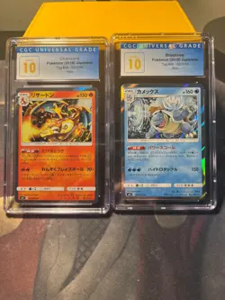 CGC Pristine 10 Charizard Blastoise Japanese Holo Tag Bolt Pokemon 2018 - Image 1