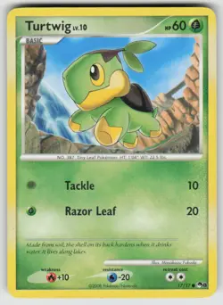Turtwig 17/17 Common POP Series 8 Pokemon Moderately Played - Image 1