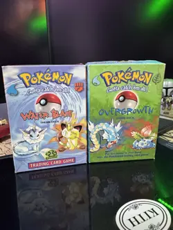 Pokemon Original 1999 Theme Decks Overgrowth & Water Blast Gyrados Vaporeon Rare - Image 1