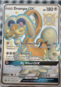 Pokemon TCG Drampa GX SV80/SV94 Hidden Fates Shiny Vault Shiny Holo 180 HP - Image 1