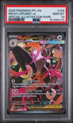 Pokemon Phantasmal Flames Mega Lopunny ex 128 PSA 10 - Image 1