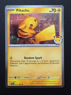 Pikachu 051/162 Temporal Forces - 2026 Pokemon Day Promo - Cosmos Holo NM - Image 1