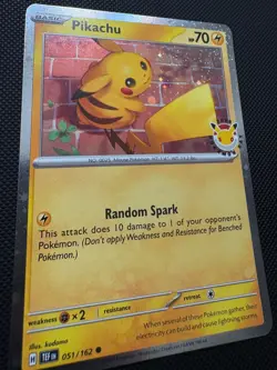 Pikachu 051/162 Temporal Forces - 2026 Pokemon Day Promo - Cosmos Holo NM - Image 2