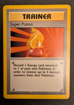 Super Potion - 90/102 - Base Set Pokemon - Printer Hickey Ink Dot Error Misprint - Image 3