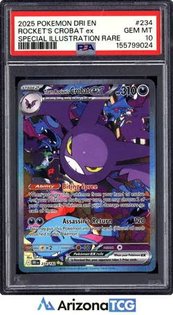 Pokemon 2025 Team Rocket's Crobat ex 234/182 SIR Destined Rivals GEM MINT PSA 10 - Image 1