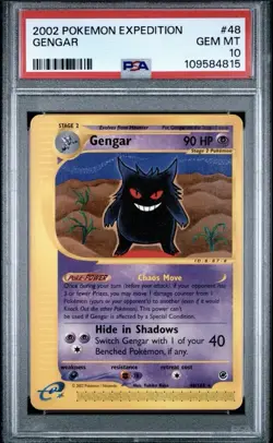 Pokemon TCG Gengar 48/165 Expedition Non-Holo Rare WOTC 2002 PSA 10 GEM MINT 💎 - Image 1