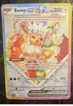 Pokemon TCG Eevee ex SVP 174 Scarlet & Violet Promo Holo English Basic HP 200 - Image 1